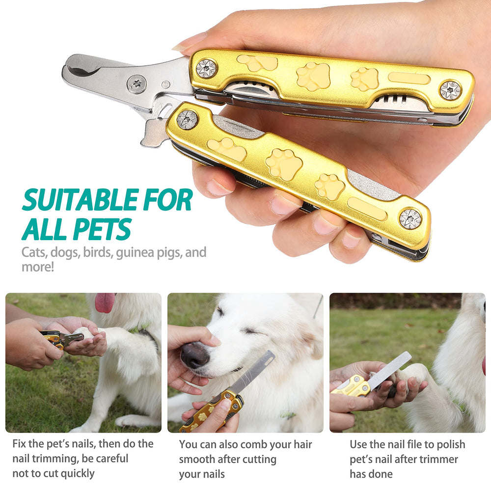 KXCDTECH heavy-duty dog nail clippers safety stop guard for safer trims.