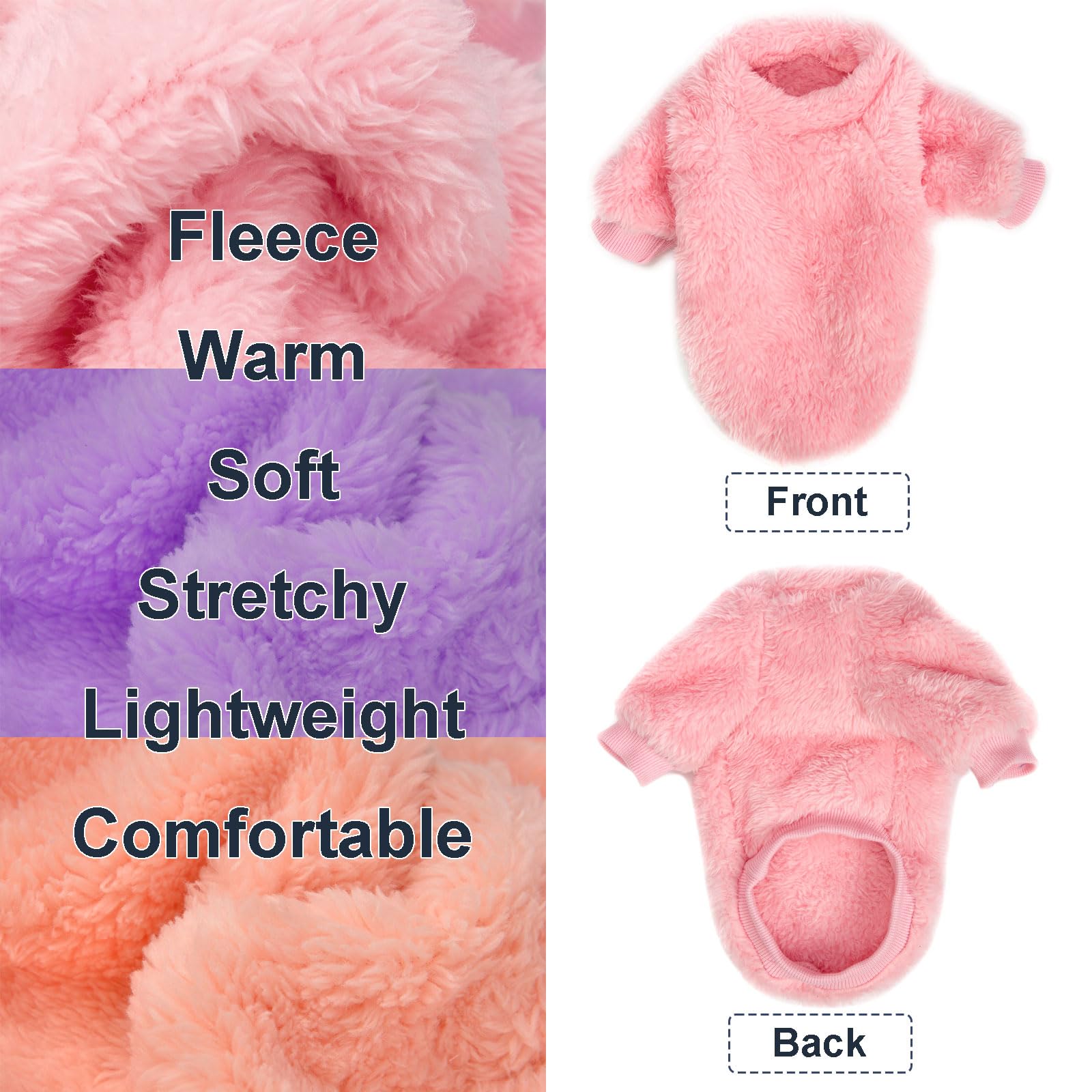 Kyaringtso three-pack peach reveals versatile style for everyday warmth and cute dog outfits.