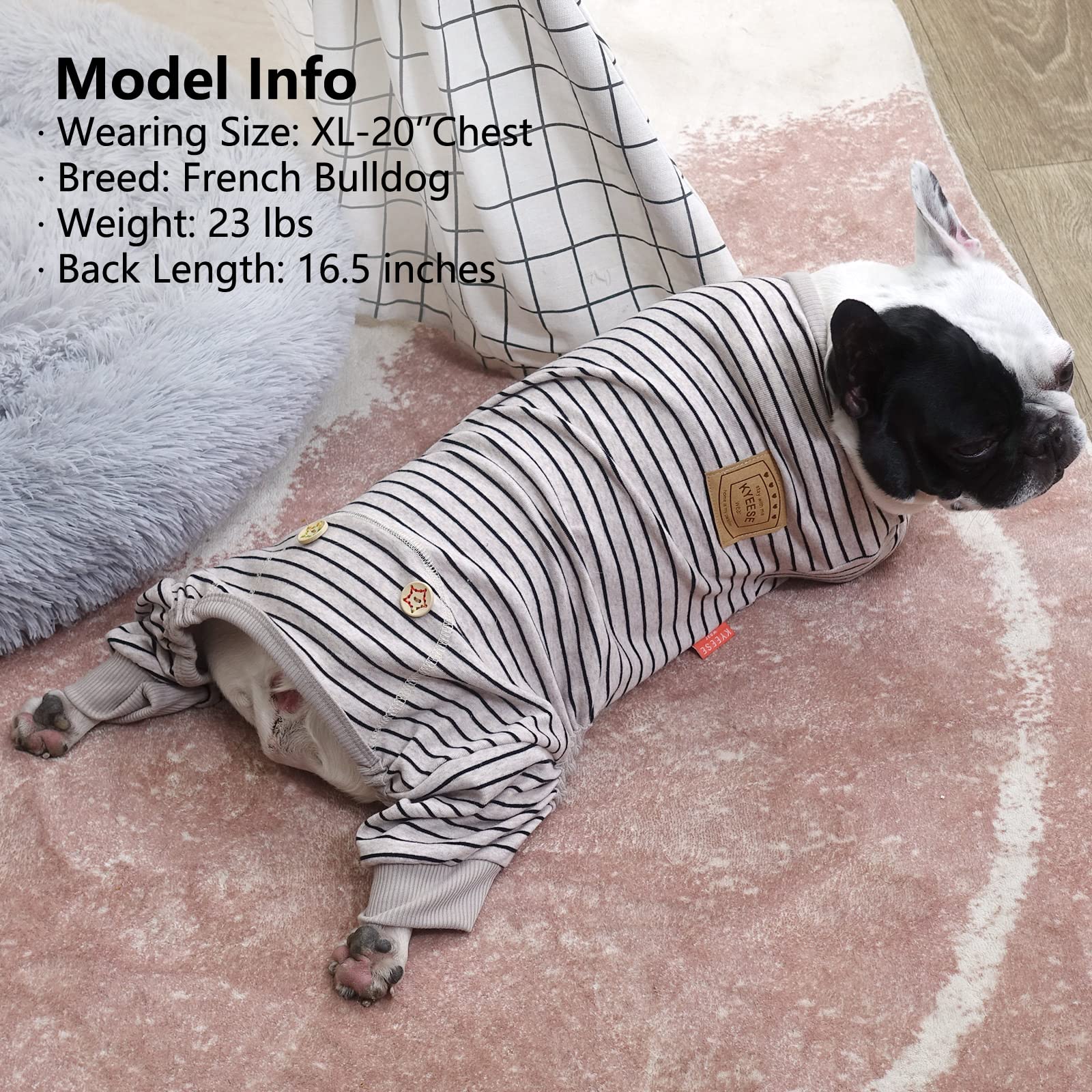 KYEESE dog pajamas machine-washable convenience ensures simple cleanup.