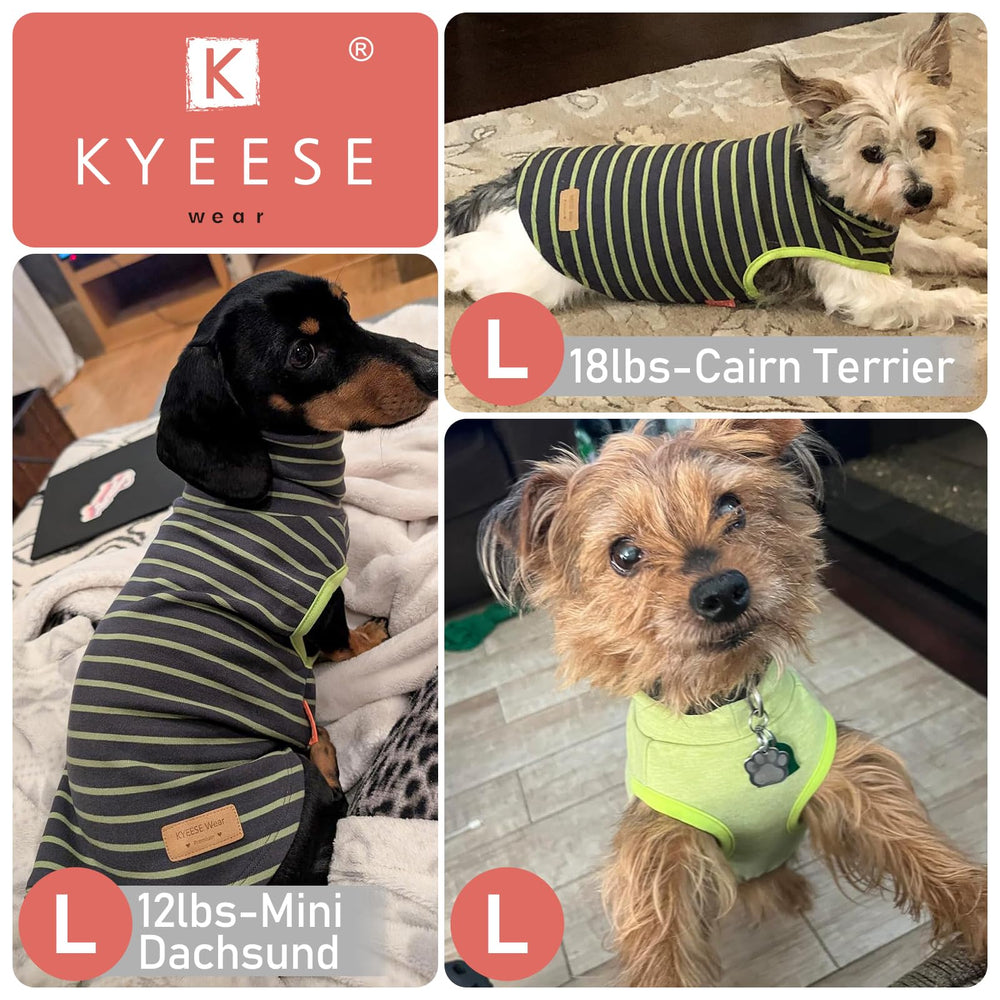 KYEESE 2Pack dog sweater chest measure guide helps accurate sizing.