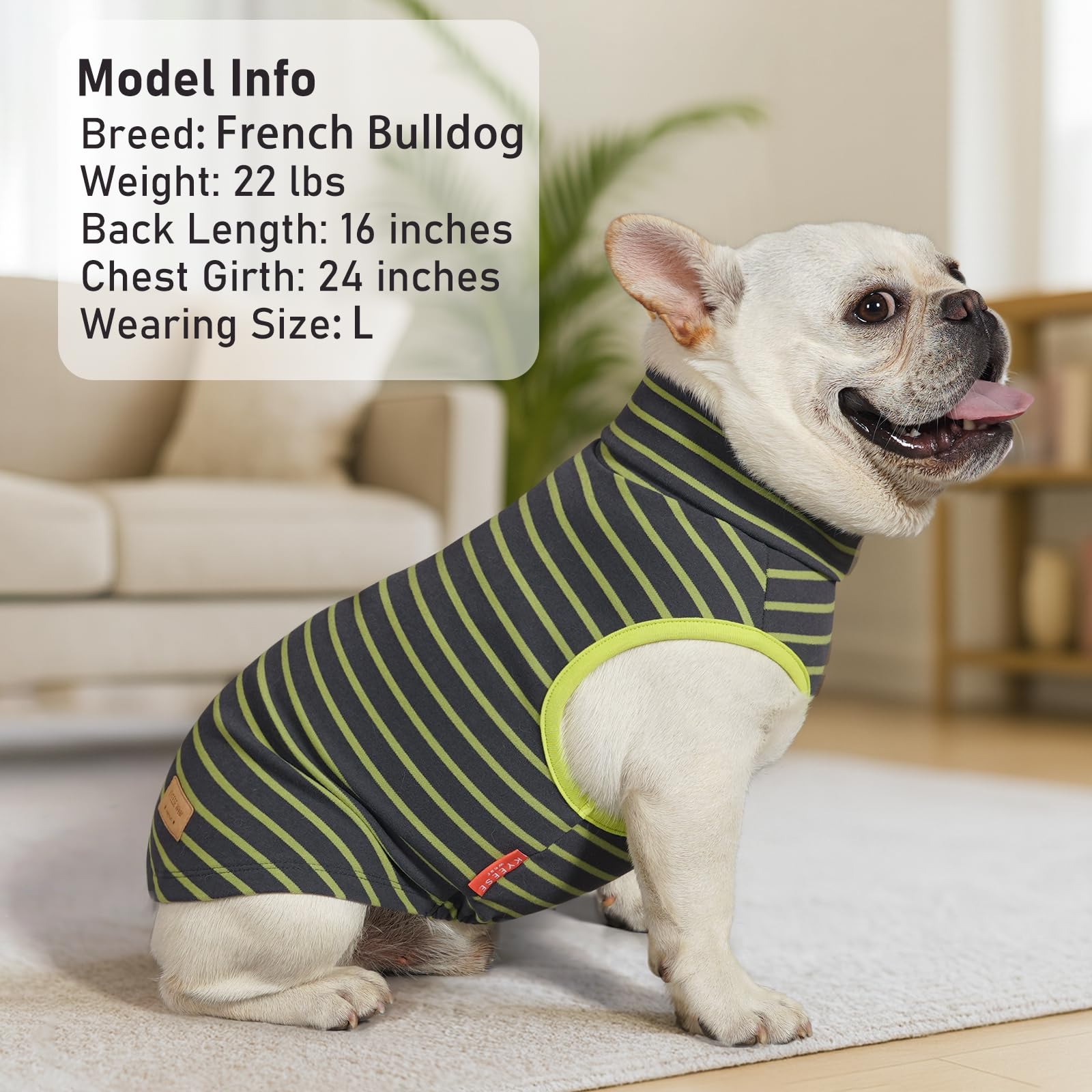 KYEESE 2Pack dog sweater puppy fit example for small breeds.