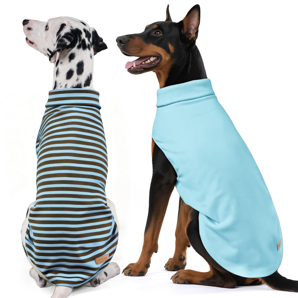 KYEESE 2Pack solid color dog sweater close-up showing cozy stretch velvet for daily wear