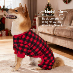 KYEESE checkered dog pjs velvet knit for warmth and style