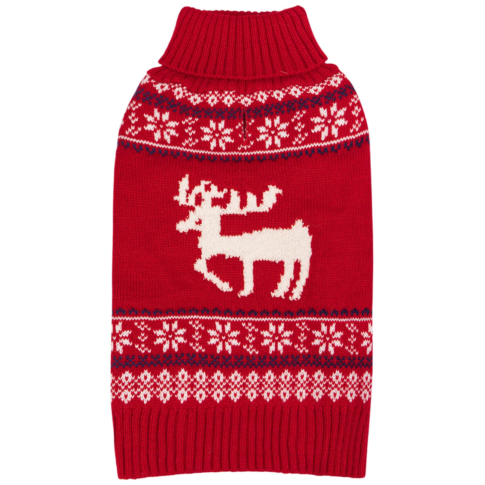 KYEESE dog Christmas sweater front view shows festive warmth for small dogs.