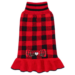 KYEESE dog christmas-sweater-red-bowtie offers festive warmth for holiday photos.