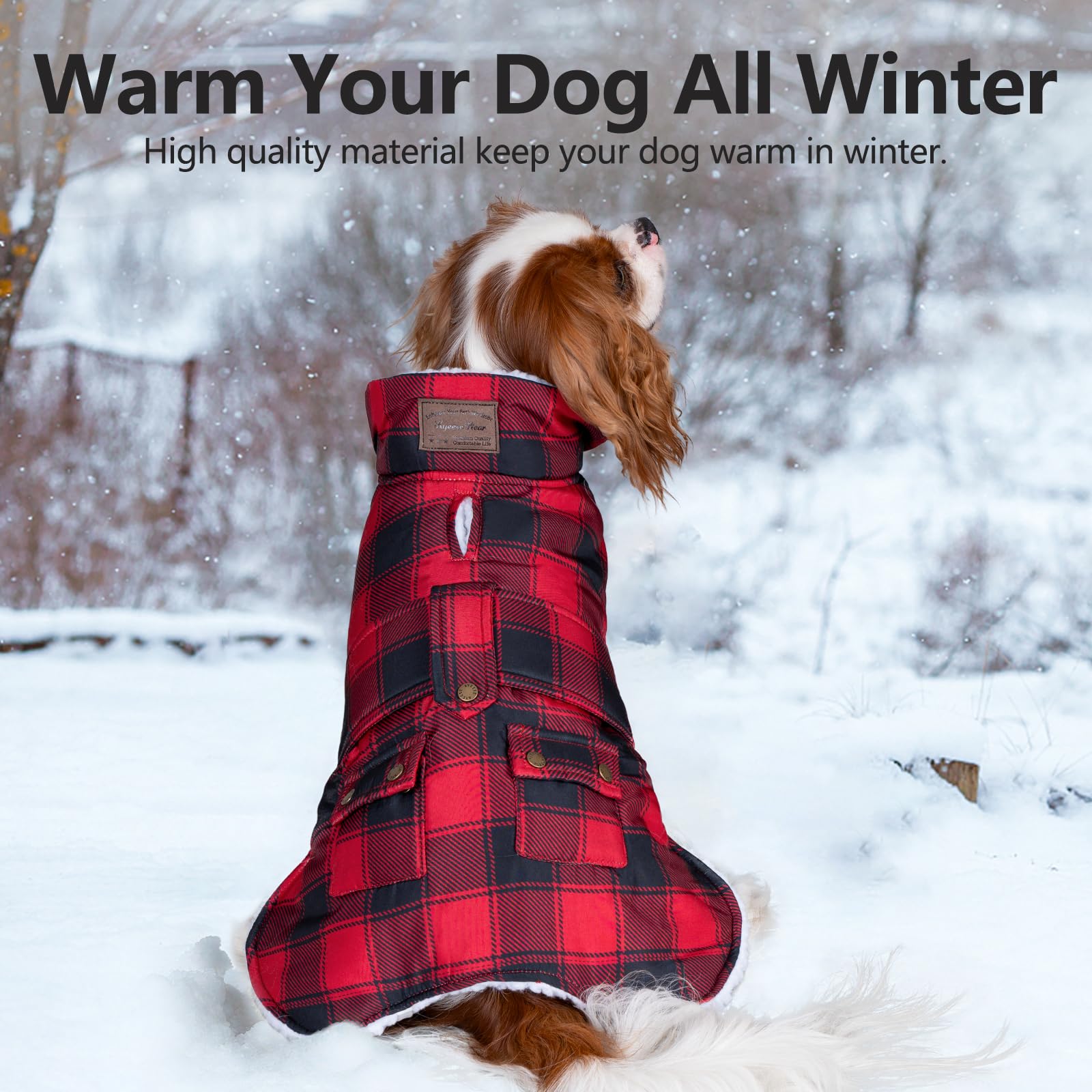 KYEESE dog coat fleece-lined interior detail highlights extra warmth