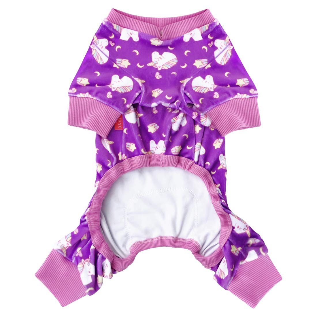 KYEESE velvet dog pajamas are machine washable for easy care.