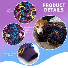KYEESE leopard pattern dog pajamas on dog shows stylish warmth and comfort