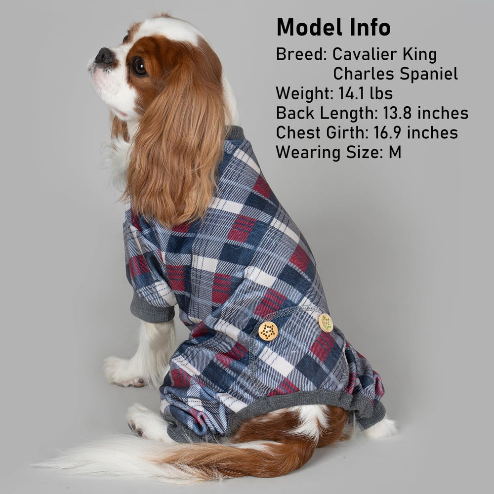 KYEESE dog pajamas plaid grey packaging-ready presentation