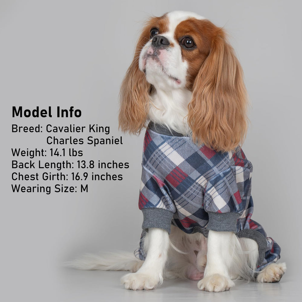 KYEESE dog pajamas plaid grey pattern detail enhances style
