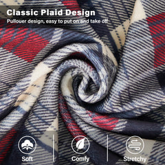 KYEESE dog pajamas plaid grey fabric close-up feels soft