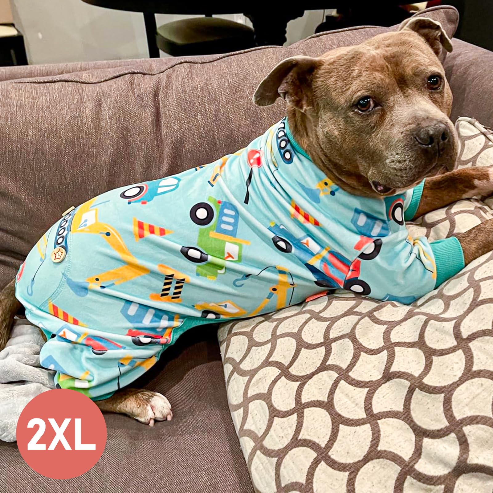 KYEESE dog pajamas provide coverage for skin sensitivities and comfort.