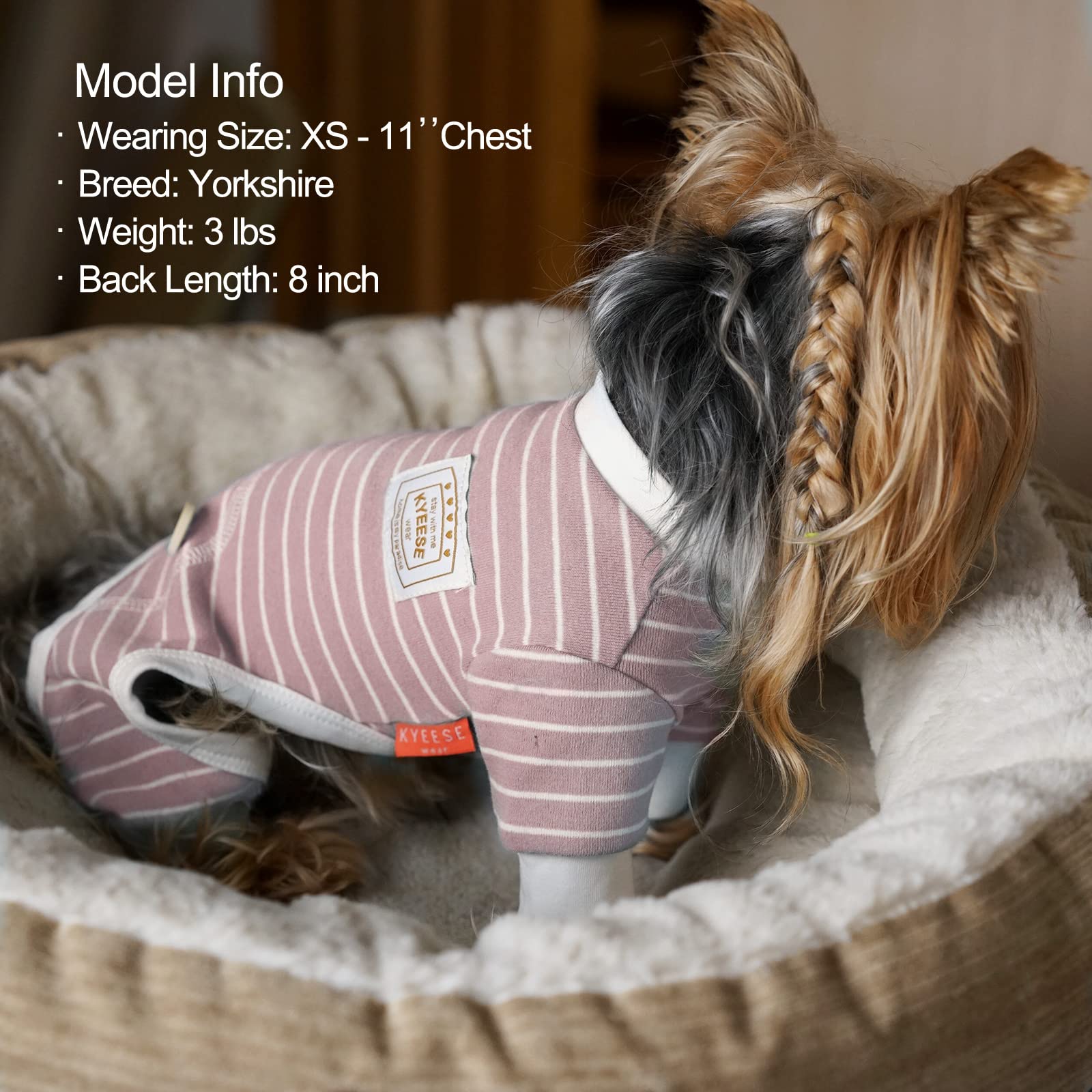 KYEESE dog pajamas soft fabric close-up showing gentle touch