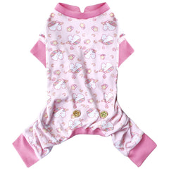 KYEESE velvet dog pajamas in pink unicorn pattern for cozy daily wear