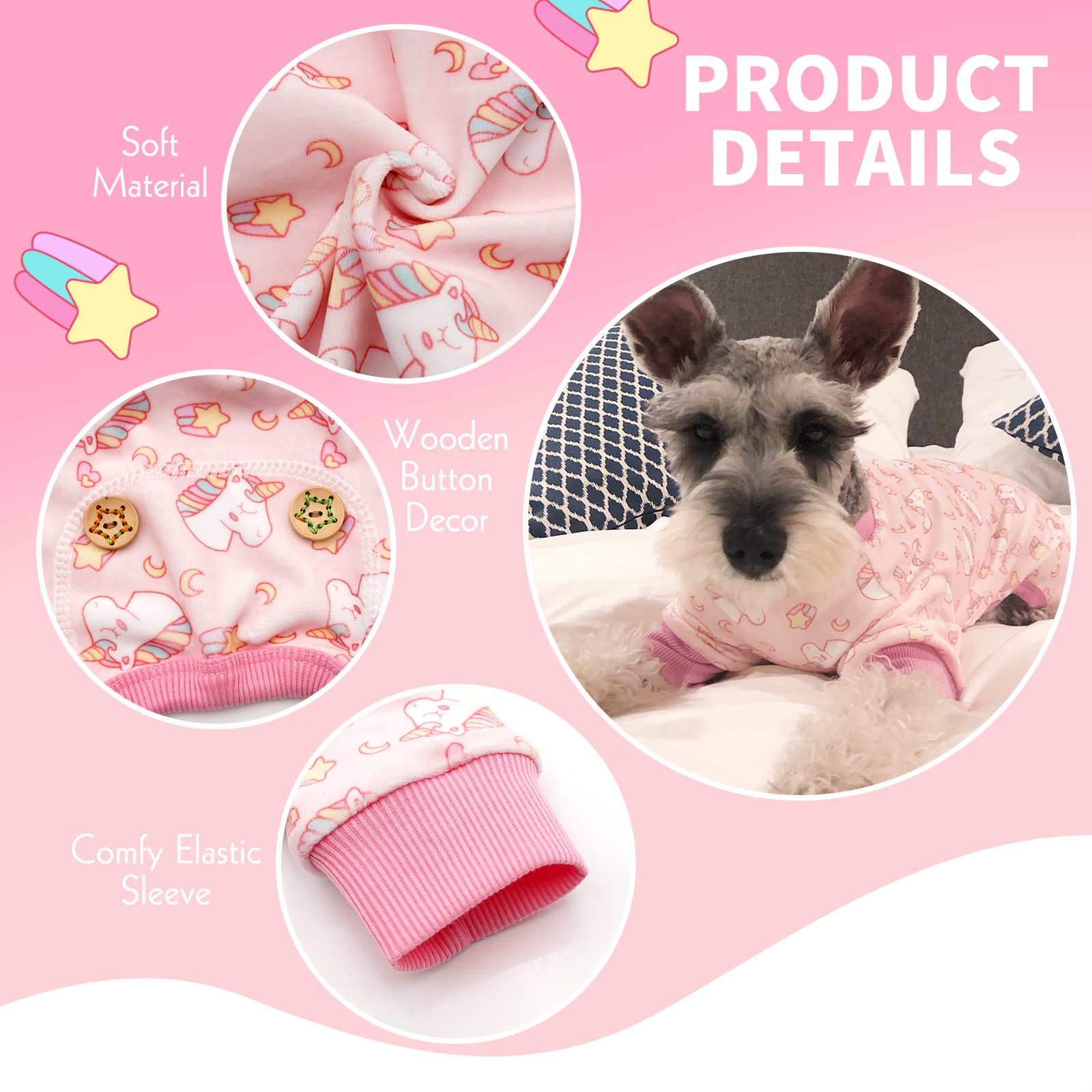 KYEESE XL pullover design dog pajamas for easy on-off.