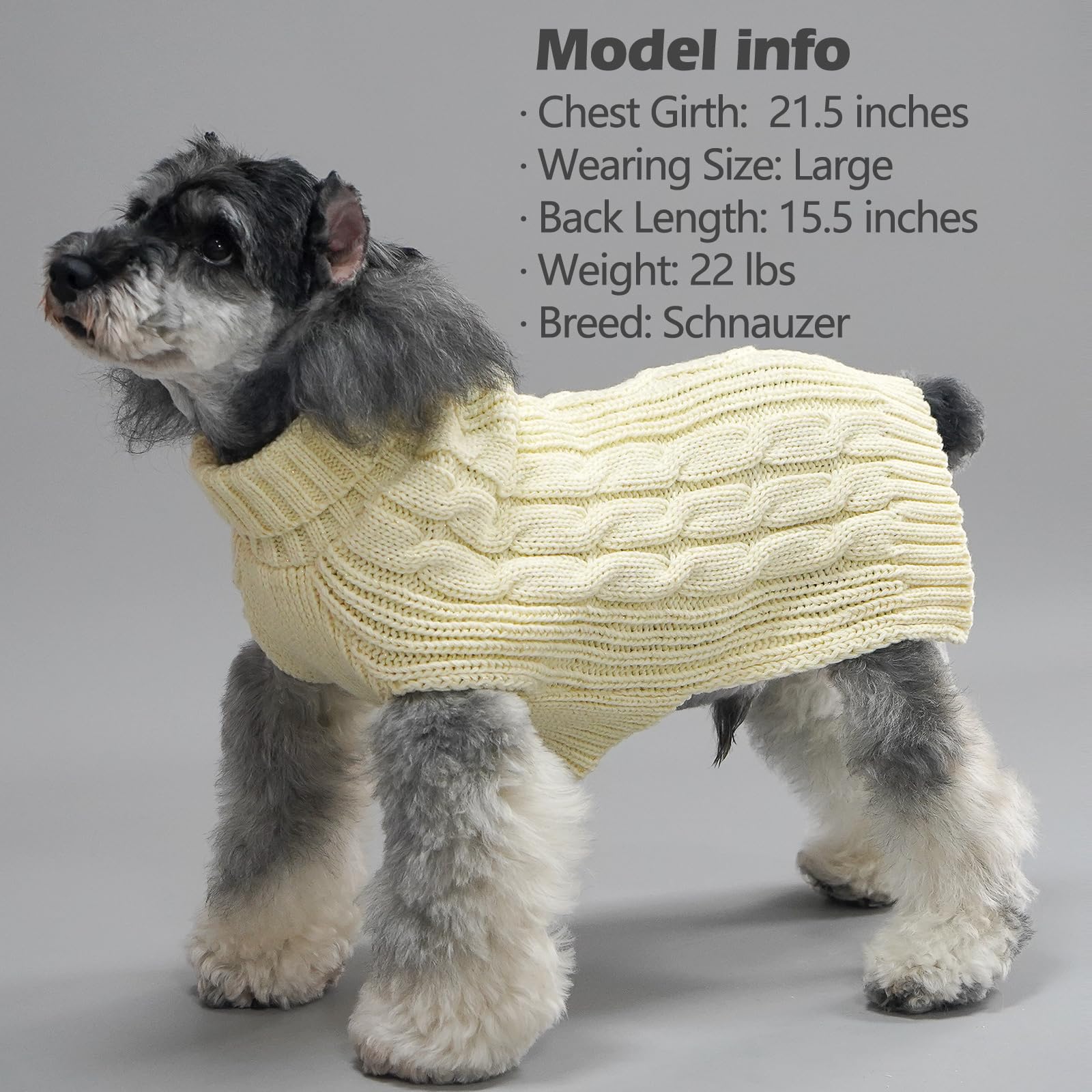 KYEESE classic cable knit design for timeless dog fashion