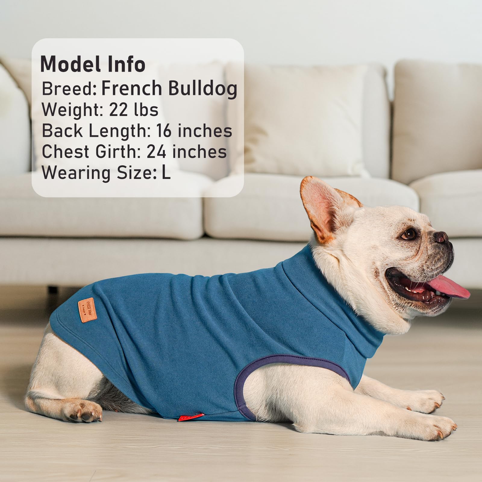 KYEESE dog sweater worn during walk emphasizes easy layering under outerwear