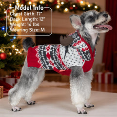 Kyeeese dog-sweater shows practical leash hole for easy attachment