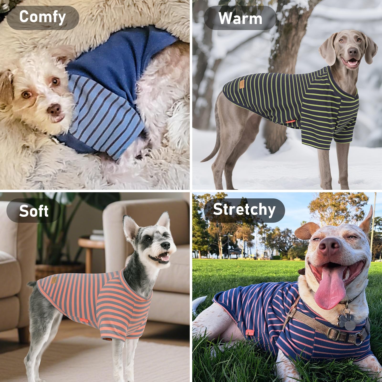 KYEESE dog sweater lightweight material keeps pets comfortable without bulk