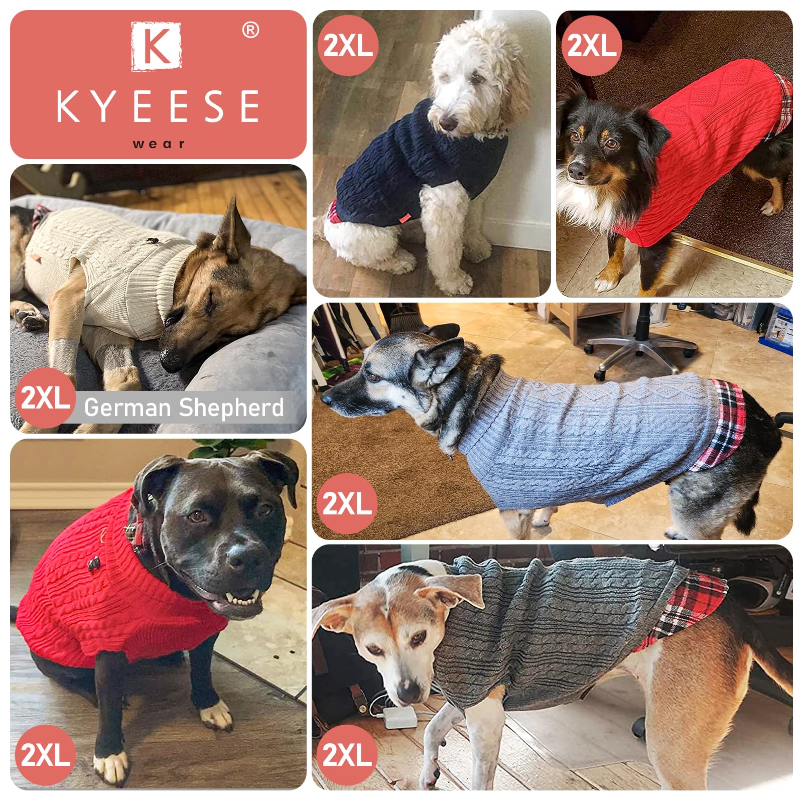 KYEESE dog sweater machine-wash friendly for effortless care and quick ready-to-wear