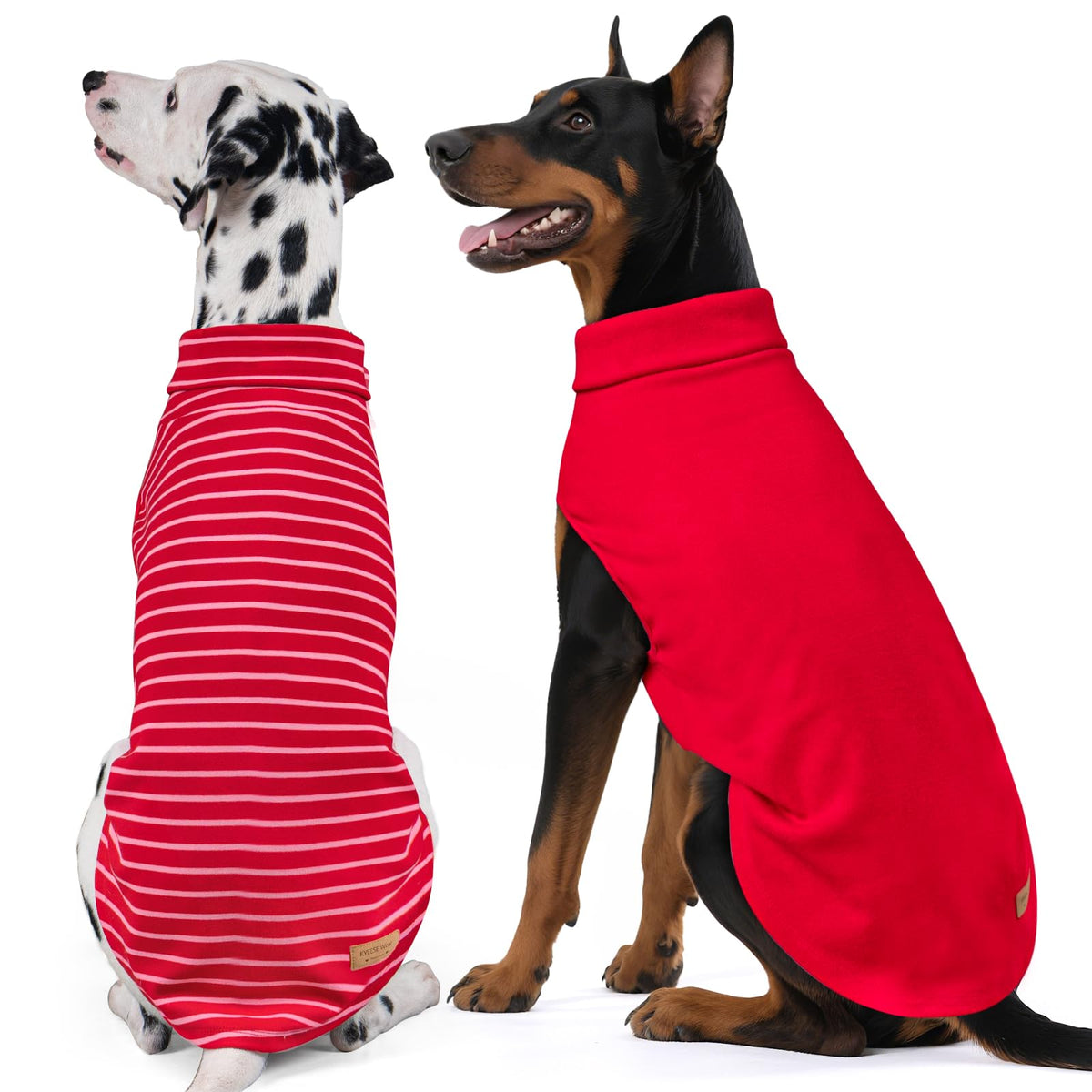 KYEESE dog sweater red pack front provides cozy warmth for chilly walks and indoor wear