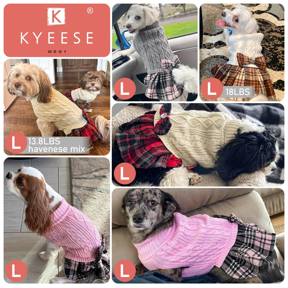 KYEESE dog sweater stretchy soft yarn for comfortable movement.