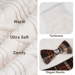 KYEESE dog sweater turtleneck knit keeps neck warm during outings.