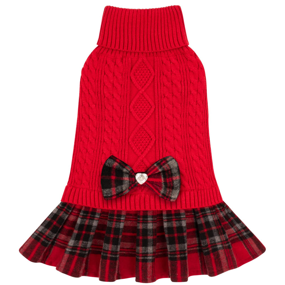KYEESE dog sweater warm pullover red xl front view for cozy outdoor walks