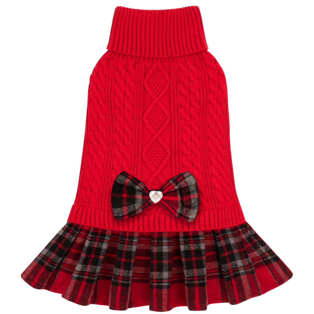 KYEESE dog sweater warm pullover red xl front view for cozy outdoor walks