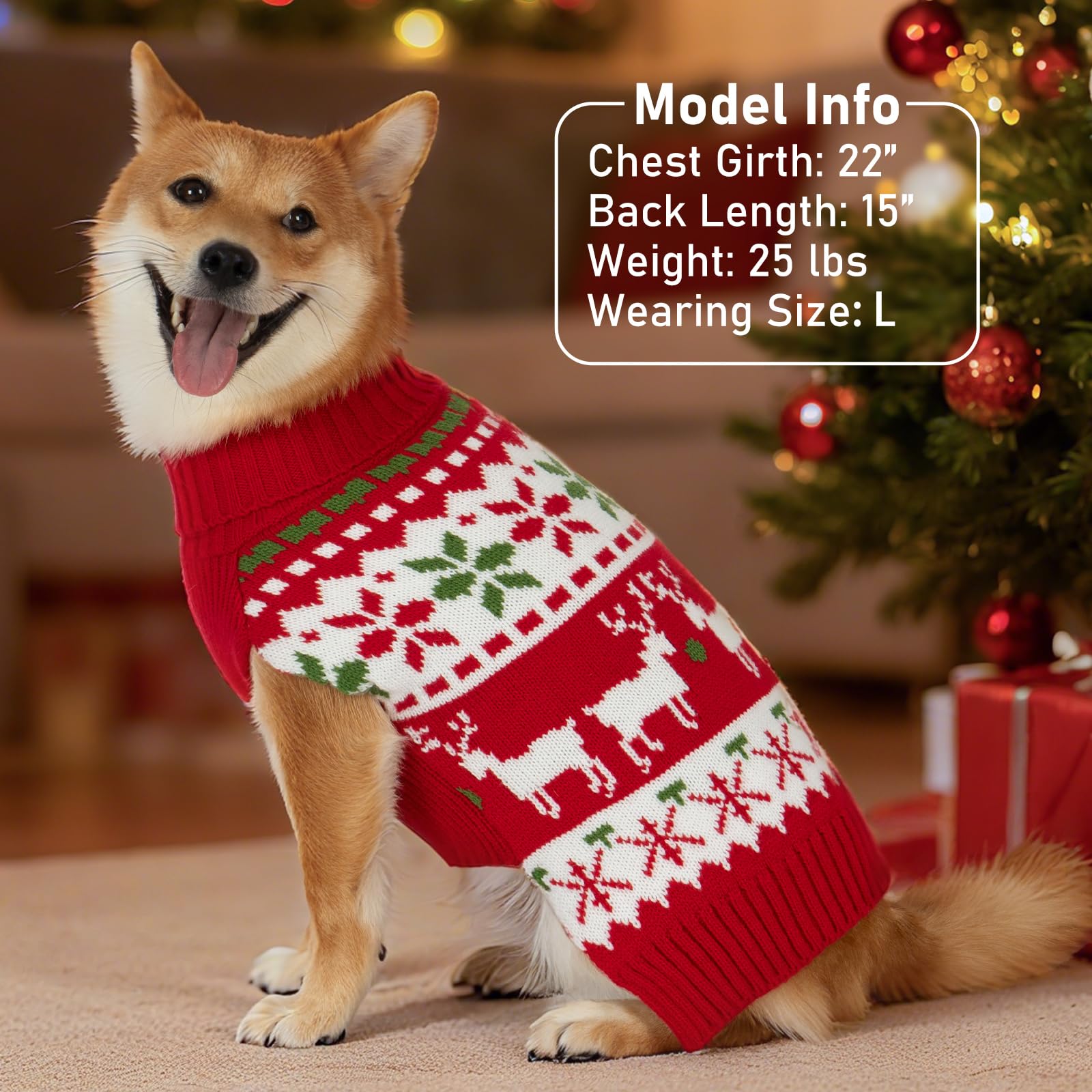 KYEESE dog sweater with leash hole for easy outdoor walks