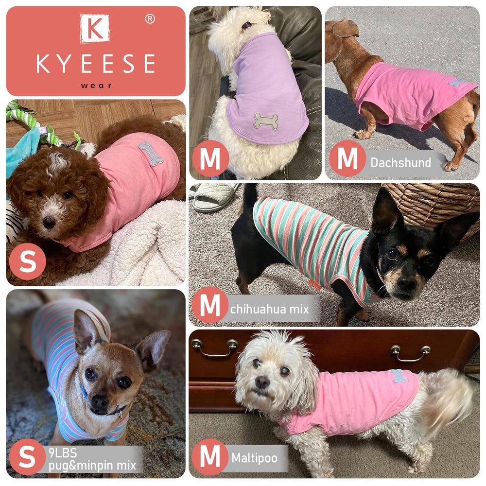 Kyeese 2-pack dog shirts image showing easy rotation and convenient wardrobe.