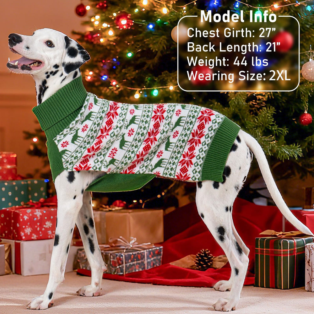 KYEESE dog Christmas sweater durable fabric resists pilling and washing