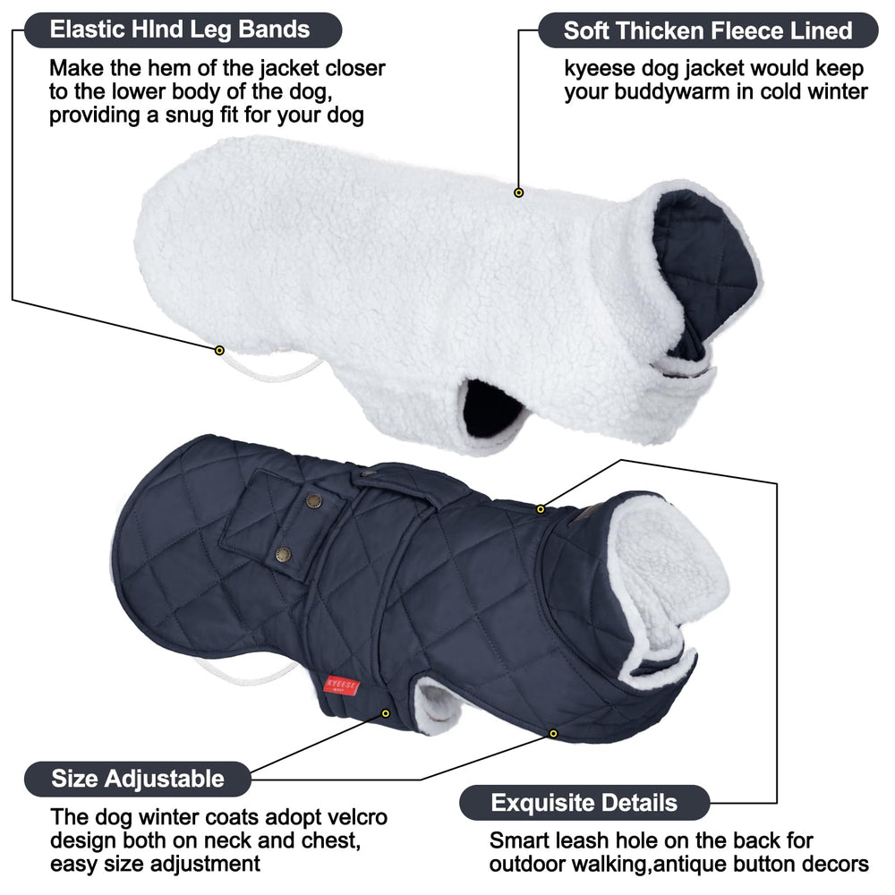 KYEESE dog coat pocket detail shows handy place for treats and bags.