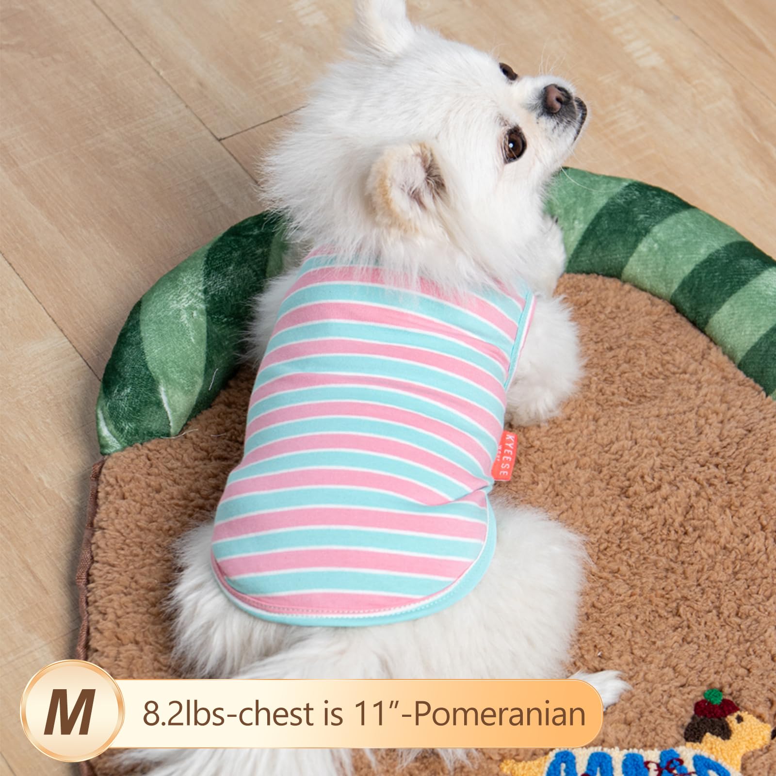 Kyeese dog shirt side profile highlights lightweight breathable fabric for all-season comfort.