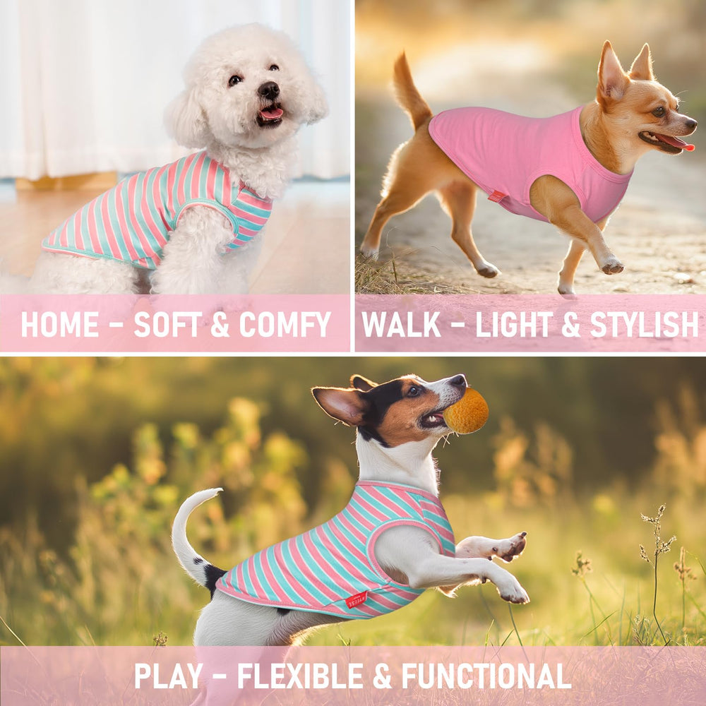 KYEESE dog shirt small stretchy knit, flexible fit for active dogs.