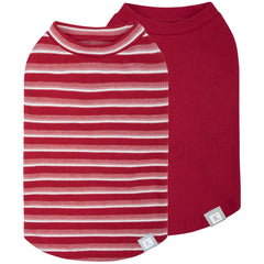 KYEESE waffle dog shirt front view showing breathable red fabric for small dogs