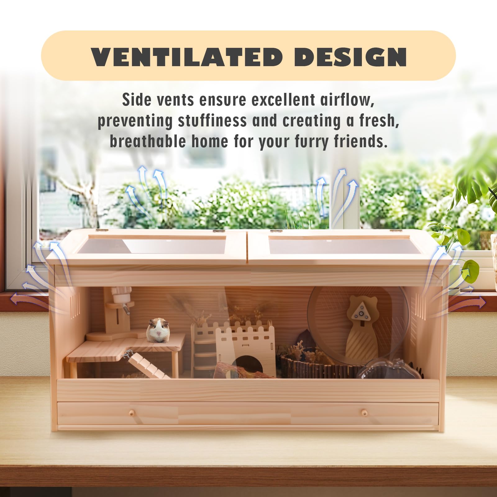 Kyerlish natural wood keeps a nibble-safe, unpainted surface