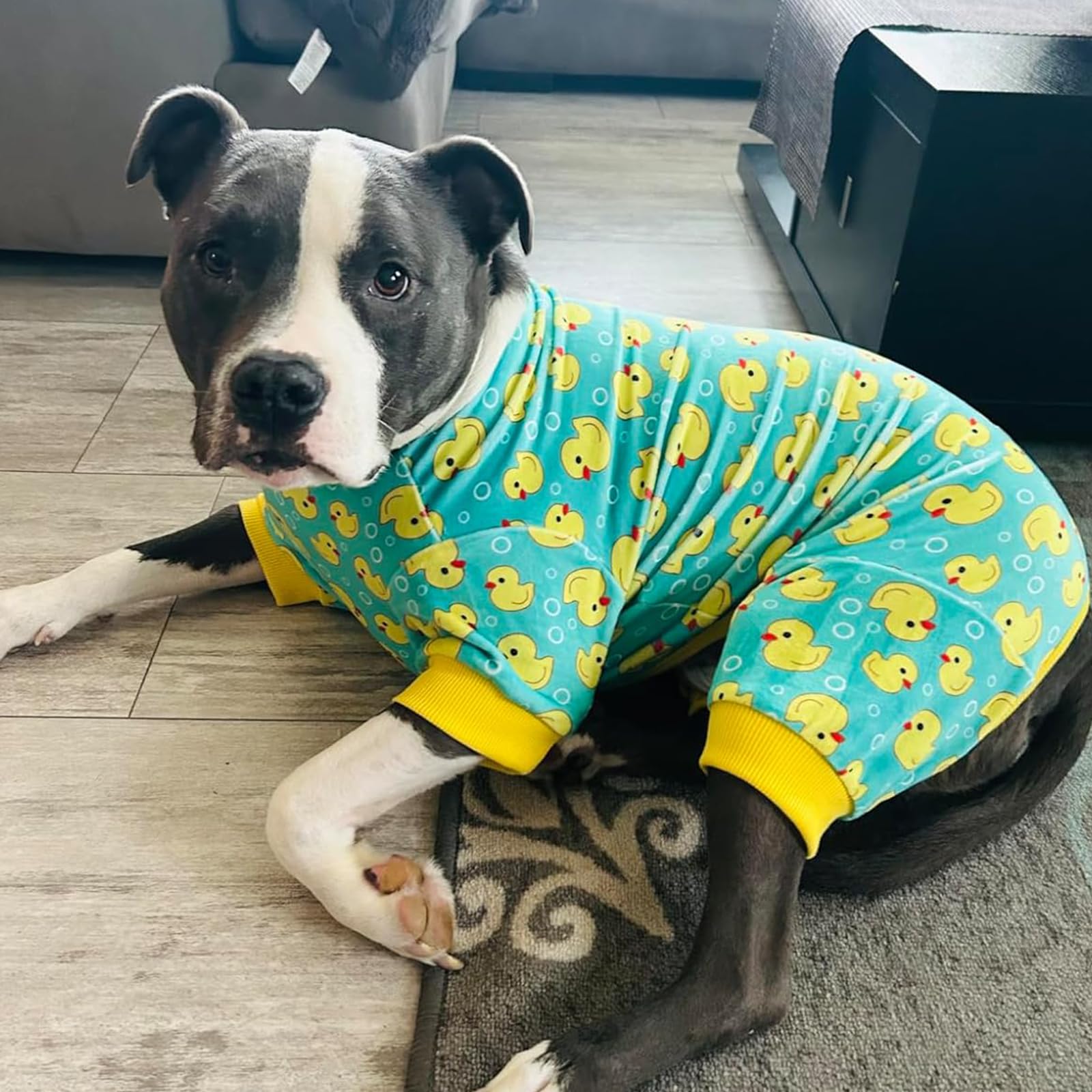 KYEESE dog pajamas-pill-resistant durability withstand washes while keeping shape.