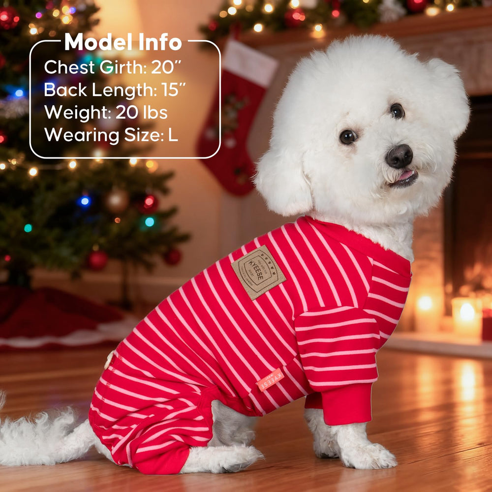 KYEESE dog pajamas stretch neck opening enables stress-free on-off dressing