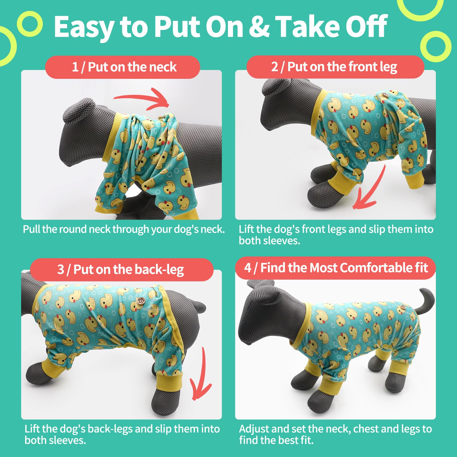KYEESE Dog Pajamas helps reduce shedding on furniture