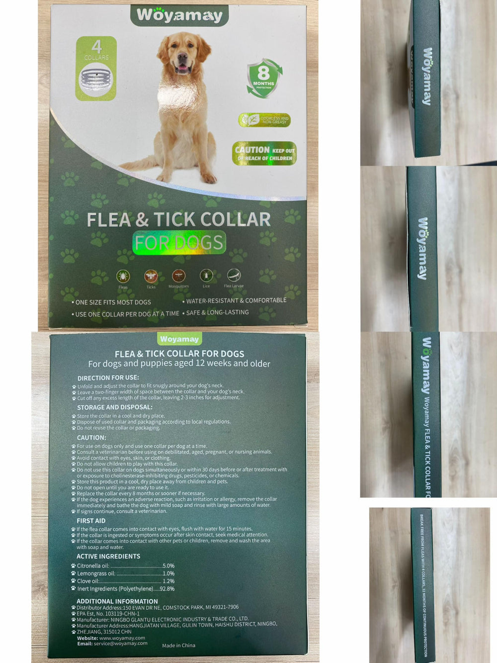 KYGNE packaging for dog flea collar set ready to buy.
