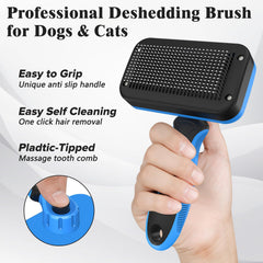 KYHSC slicker brush soft rubber points closeup emphasizing gentle grooming