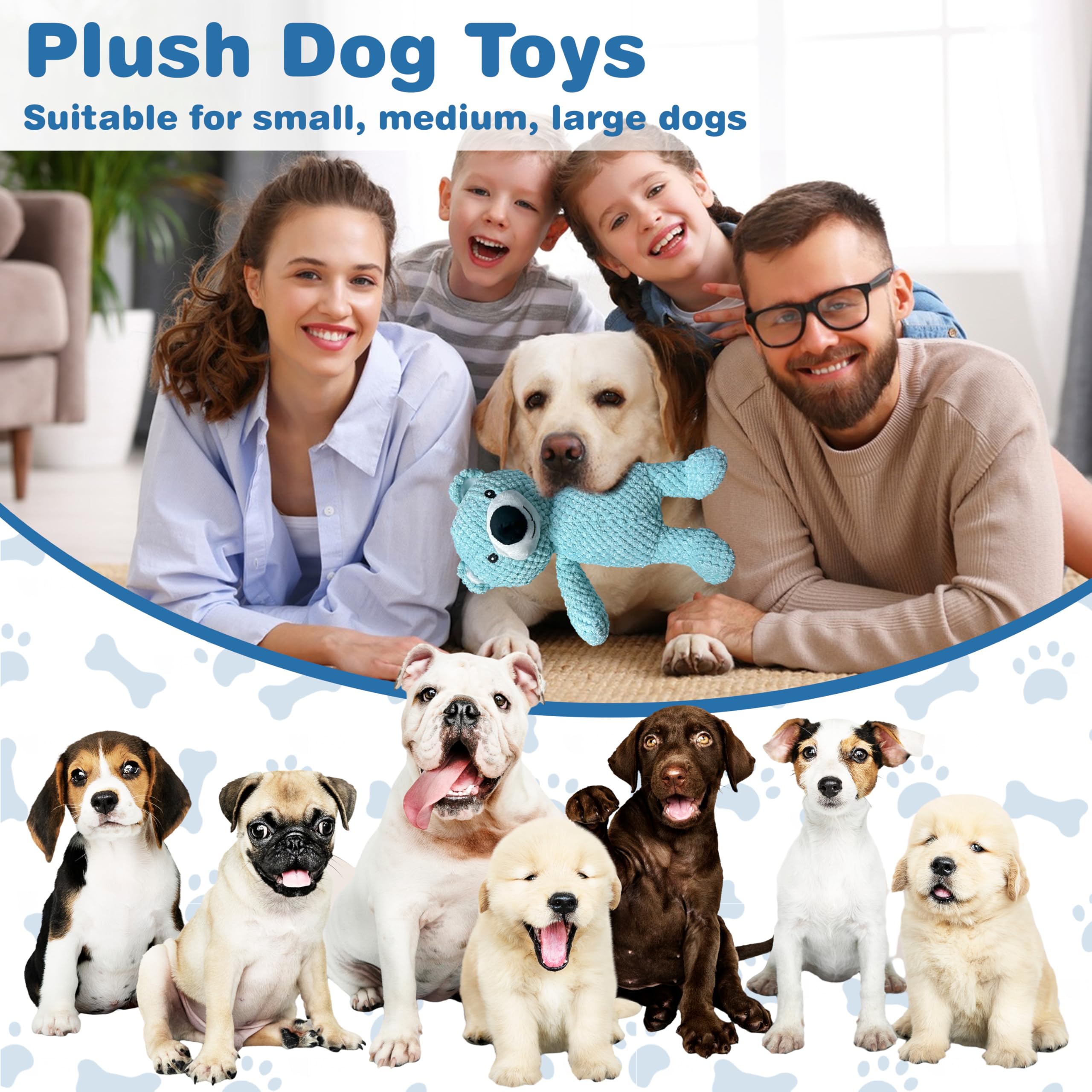Kyiwxs interactive bear toy suitable for all dog sizes and play styles