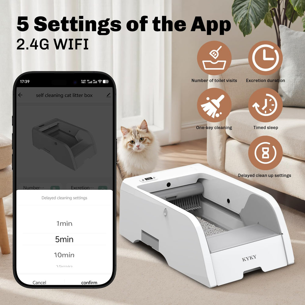 KYKY 5L odor-sealed waste drawer keeps disposal neat between changes.