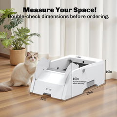 KYKY Self-Cleaning Litter Box anti-pinch sensors ensure safer cat interactions