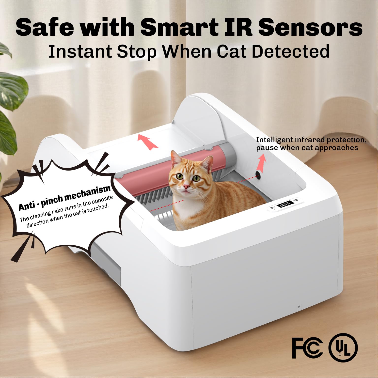 KYKY Self-Cleaning Litter Box for multiple cats supports shared households