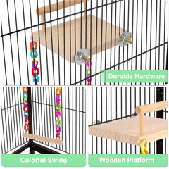 Kyouki bird perch swinging perch captures movement to encourage balance and exploration.