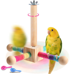 Kyouki bird perch toy 360-degree rotation engages parrots during playtime