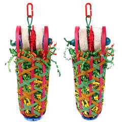 Kyouki Parakeets Toys with loofah slices offer safe chewing and enrichment