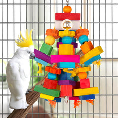Kyouki parrot toy hangs easily with a secure tool-free hook